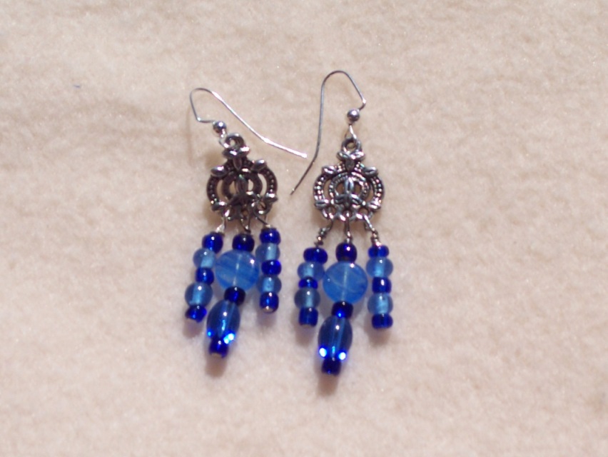 Blue (Silver Earrings # 29)